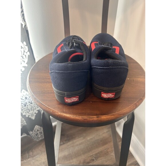 Men’s VANS Casual Sneakers Old Skool Style Dress Blues With Red Accent Size 11 - Picture 5 of 5